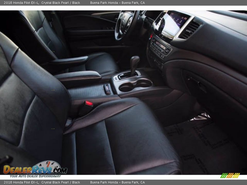 2018 Honda Pilot EX-L Crystal Black Pearl / Black Photo #25