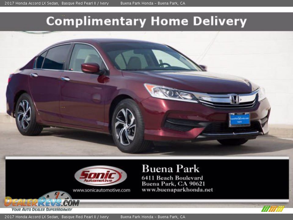 2017 Honda Accord LX Sedan Basque Red Pearl II / Ivory Photo #1