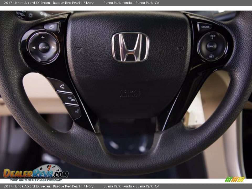 2017 Honda Accord LX Sedan Basque Red Pearl II / Ivory Photo #13