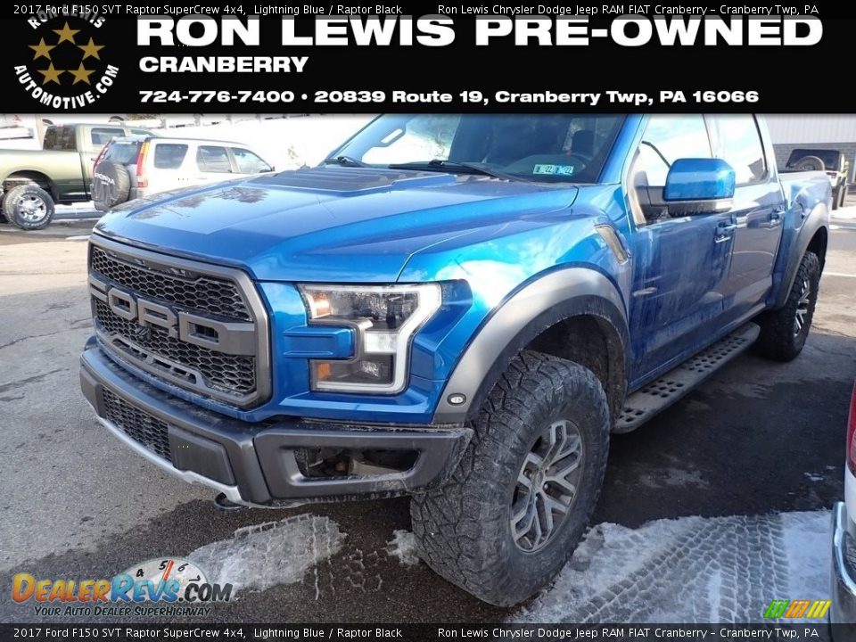 2017 Ford F150 SVT Raptor SuperCrew 4x4 Lightning Blue / Raptor Black Photo #1