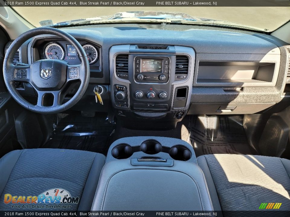 2018 Ram 1500 Express Quad Cab 4x4 Blue Streak Pearl / Black/Diesel Gray Photo #6