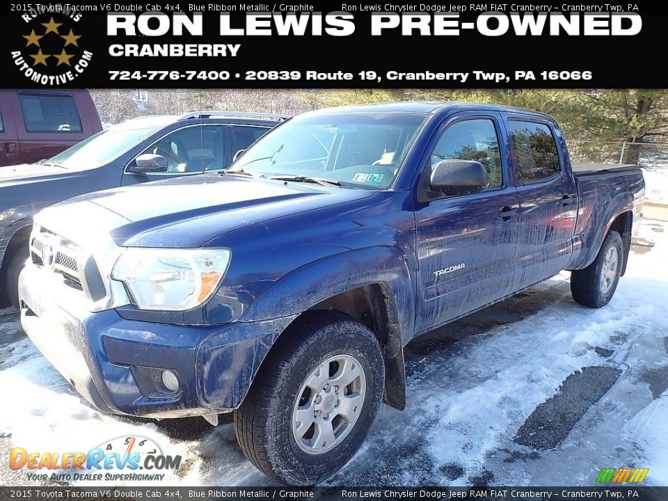 2015 Toyota Tacoma V6 Double Cab 4x4 Blue Ribbon Metallic / Graphite Photo #1