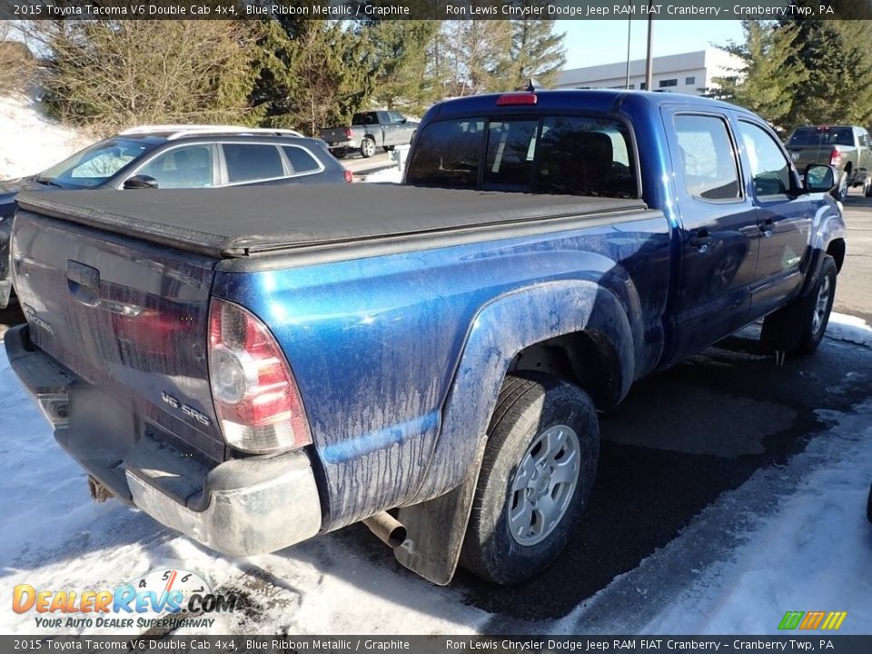 2015 Toyota Tacoma V6 Double Cab 4x4 Blue Ribbon Metallic / Graphite Photo #3