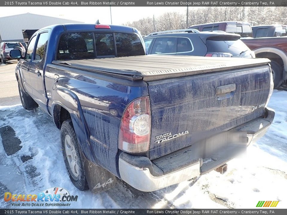 2015 Toyota Tacoma V6 Double Cab 4x4 Blue Ribbon Metallic / Graphite Photo #4