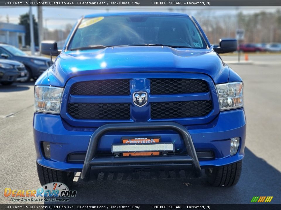 2018 Ram 1500 Express Quad Cab 4x4 Blue Streak Pearl / Black/Diesel Gray Photo #13