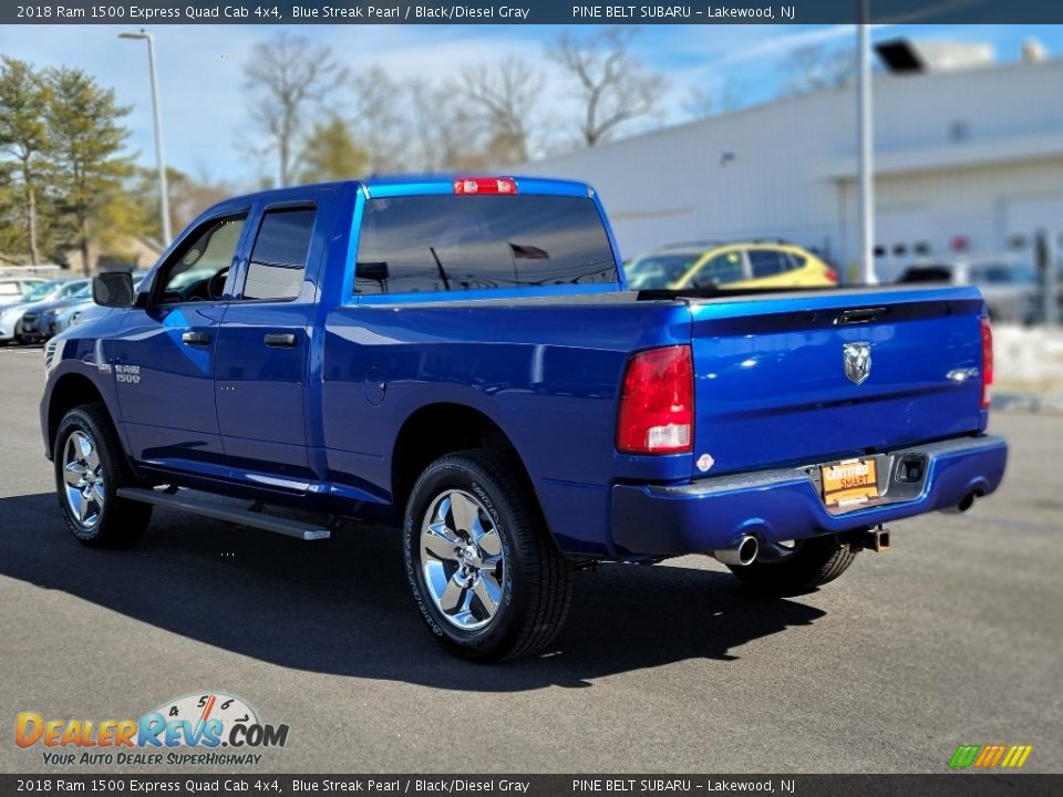 2018 Ram 1500 Express Quad Cab 4x4 Blue Streak Pearl / Black/Diesel Gray Photo #17