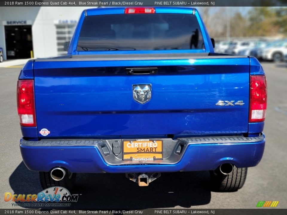 2018 Ram 1500 Express Quad Cab 4x4 Blue Streak Pearl / Black/Diesel Gray Photo #18