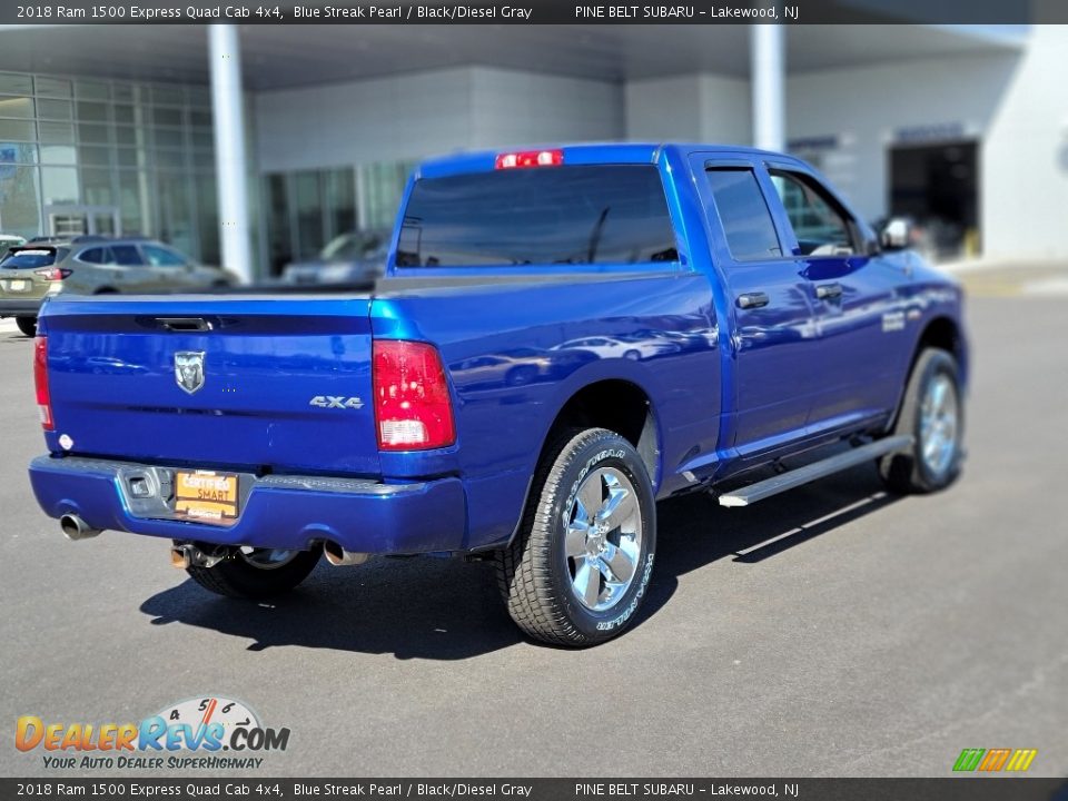 2018 Ram 1500 Express Quad Cab 4x4 Blue Streak Pearl / Black/Diesel Gray Photo #19