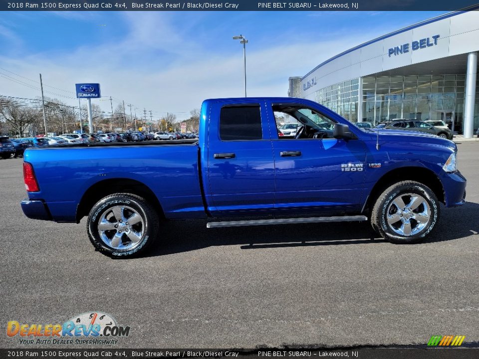 2018 Ram 1500 Express Quad Cab 4x4 Blue Streak Pearl / Black/Diesel Gray Photo #20