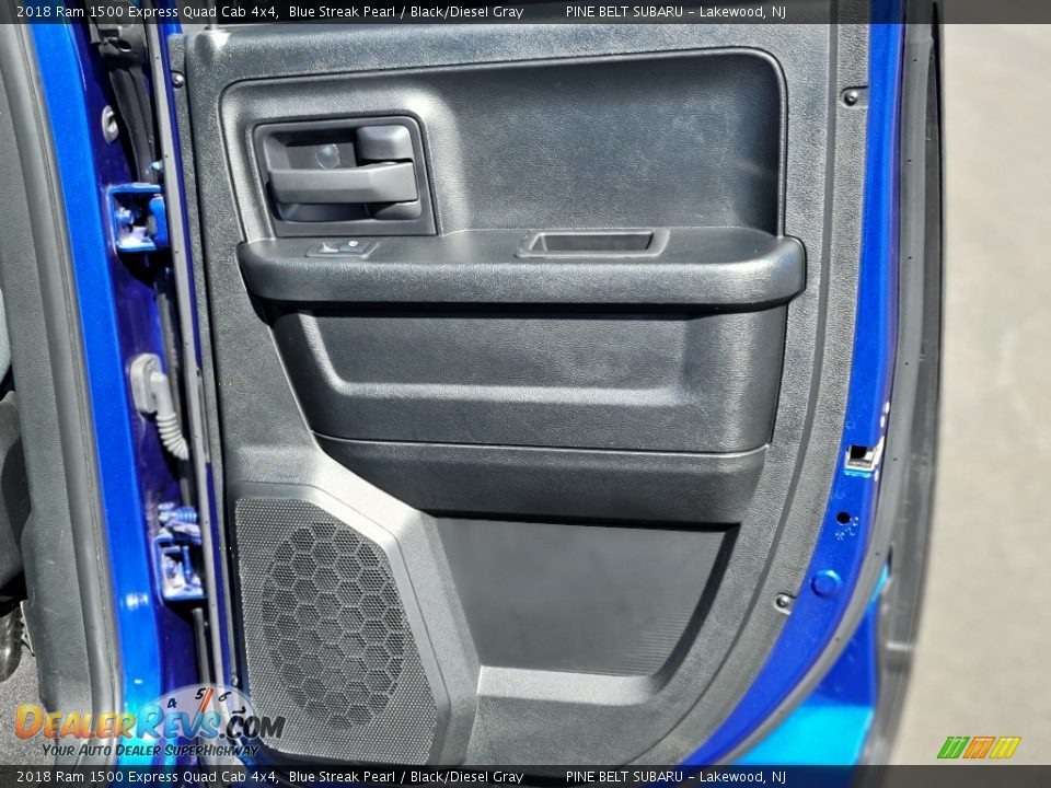 2018 Ram 1500 Express Quad Cab 4x4 Blue Streak Pearl / Black/Diesel Gray Photo #24