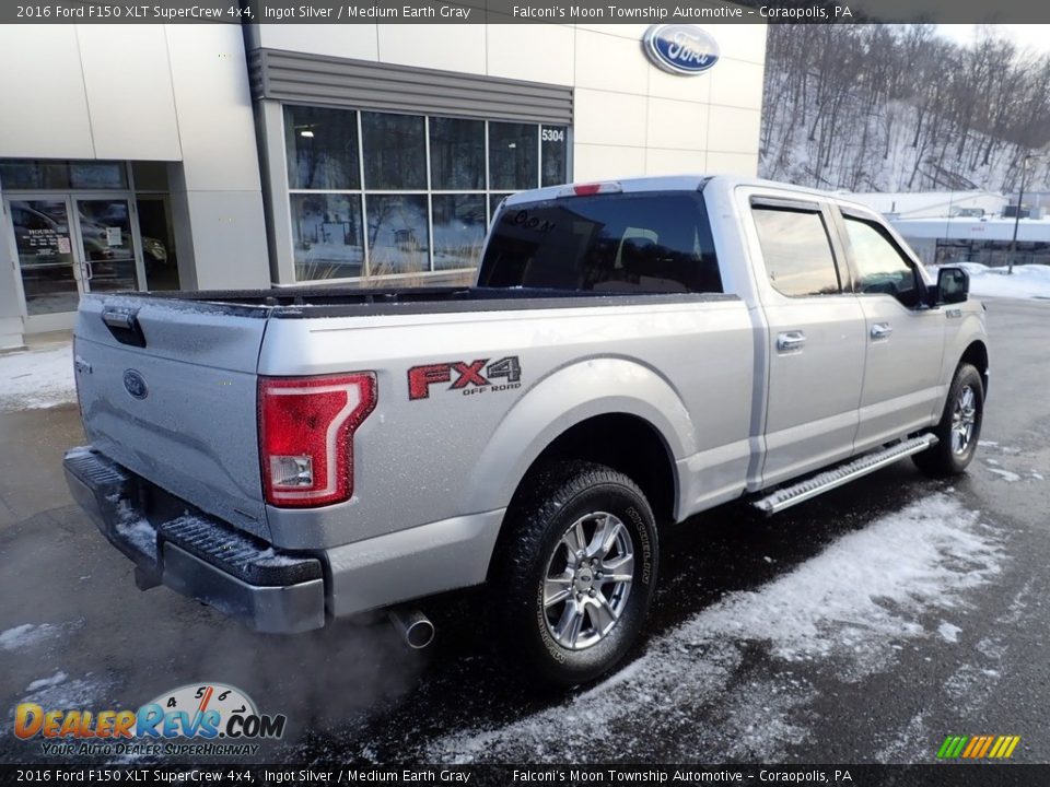 2016 Ford F150 XLT SuperCrew 4x4 Ingot Silver / Medium Earth Gray Photo #2