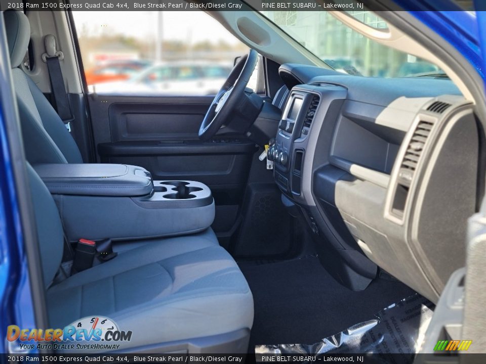 2018 Ram 1500 Express Quad Cab 4x4 Blue Streak Pearl / Black/Diesel Gray Photo #26