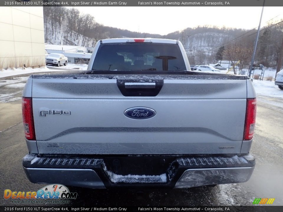 2016 Ford F150 XLT SuperCrew 4x4 Ingot Silver / Medium Earth Gray Photo #3