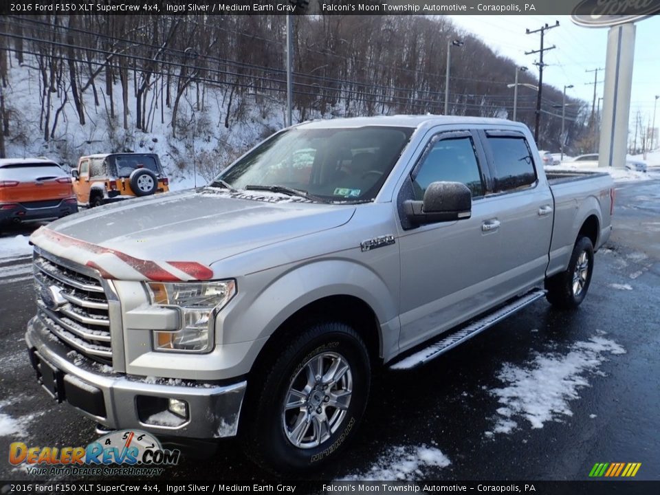 2016 Ford F150 XLT SuperCrew 4x4 Ingot Silver / Medium Earth Gray Photo #6