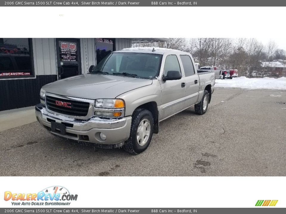 2006 GMC Sierra 1500 SLT Crew Cab 4x4 Silver Birch Metallic / Dark Pewter Photo #1