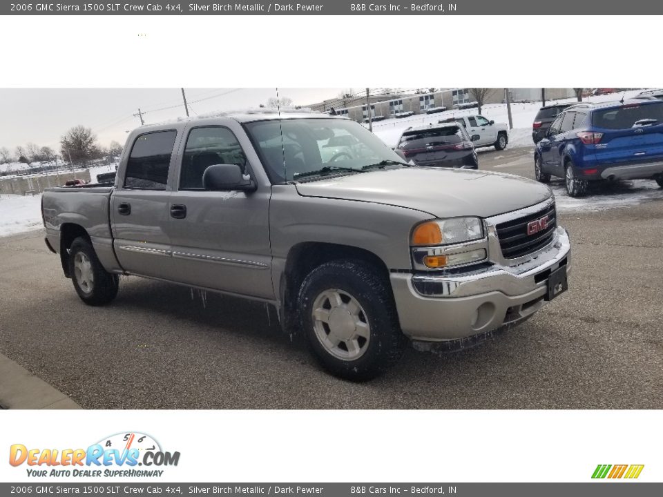 2006 GMC Sierra 1500 SLT Crew Cab 4x4 Silver Birch Metallic / Dark Pewter Photo #2