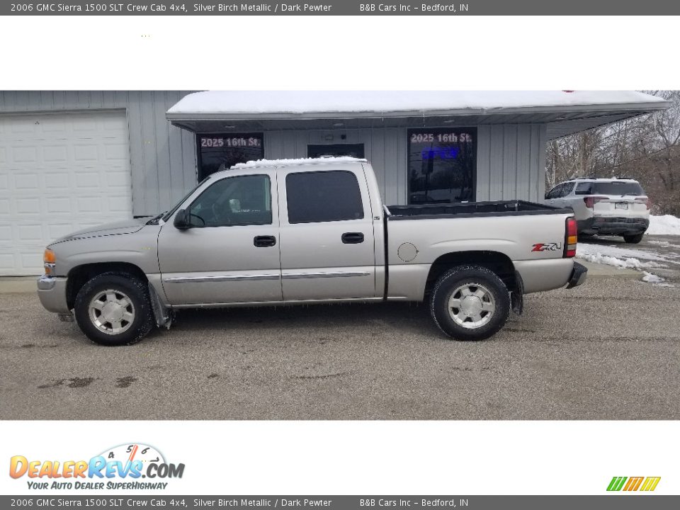 2006 GMC Sierra 1500 SLT Crew Cab 4x4 Silver Birch Metallic / Dark Pewter Photo #4