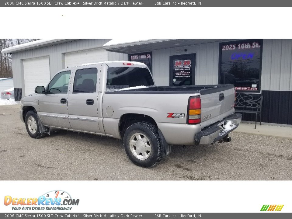 2006 GMC Sierra 1500 SLT Crew Cab 4x4 Silver Birch Metallic / Dark Pewter Photo #5