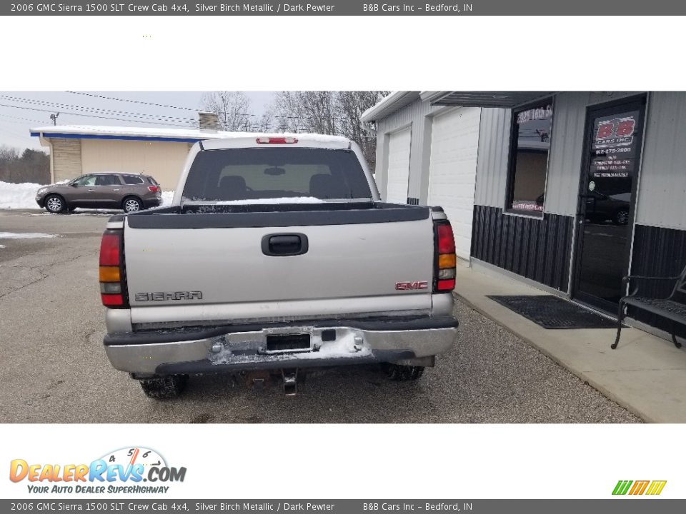 2006 GMC Sierra 1500 SLT Crew Cab 4x4 Silver Birch Metallic / Dark Pewter Photo #6