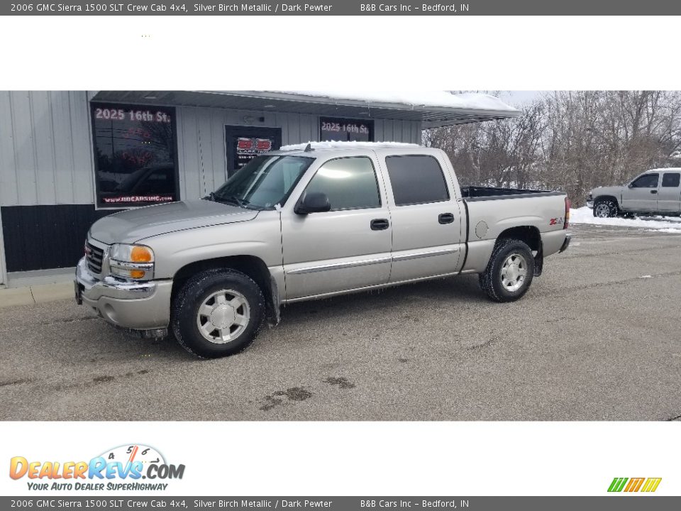 2006 GMC Sierra 1500 SLT Crew Cab 4x4 Silver Birch Metallic / Dark Pewter Photo #19