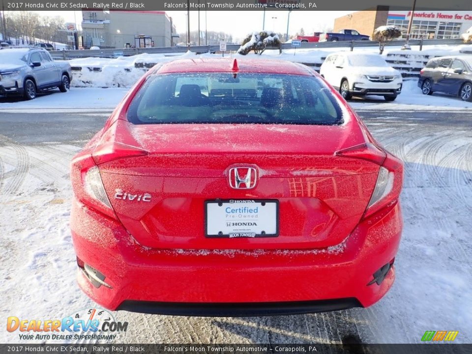 2017 Honda Civic EX Sedan Rallye Red / Black Photo #4