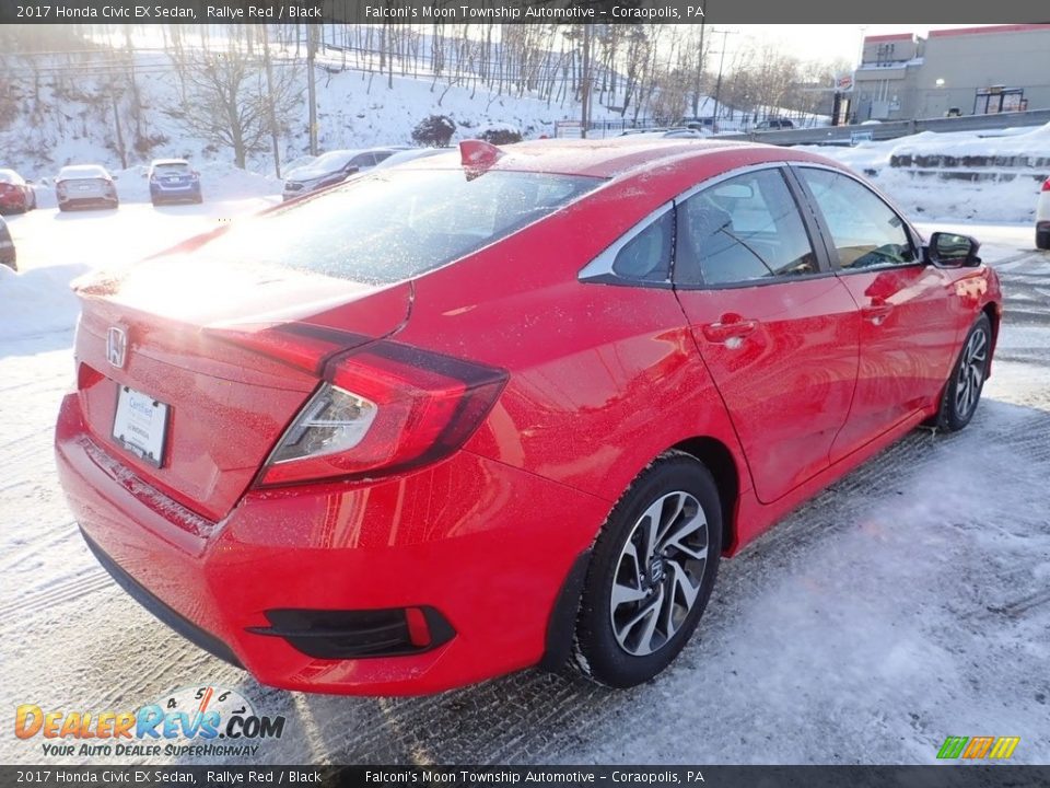 2017 Honda Civic EX Sedan Rallye Red / Black Photo #6