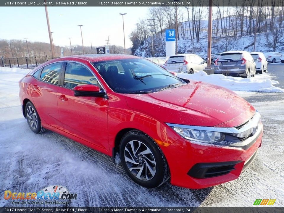 2017 Honda Civic EX Sedan Rallye Red / Black Photo #8