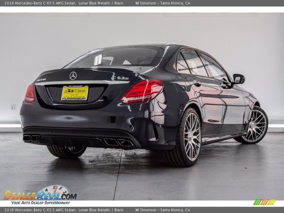 2018 Mercedes-Benz C 63 S AMG Sedan Lunar Blue Metallic / Black Photo #22