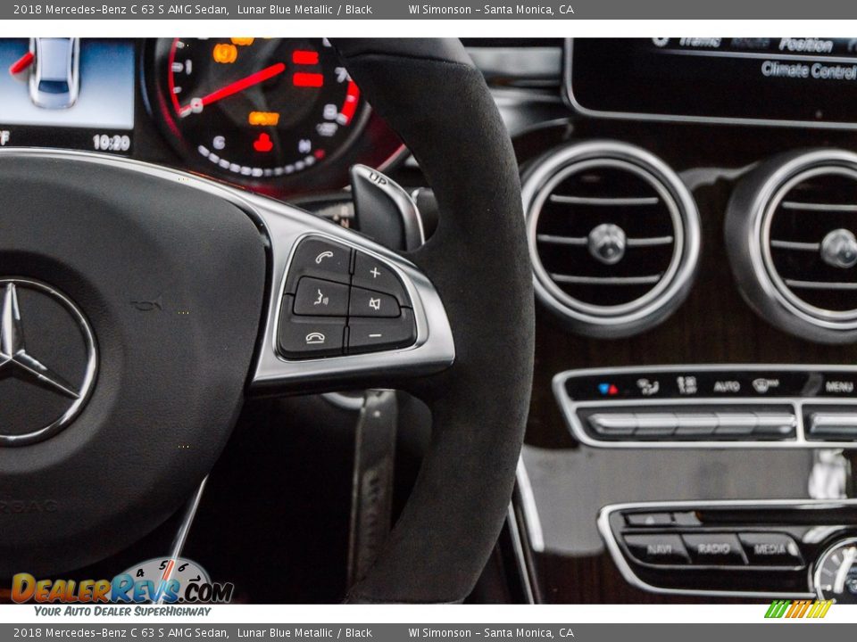 2018 Mercedes-Benz C 63 S AMG Sedan Lunar Blue Metallic / Black Photo #25