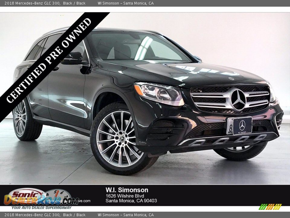 2018 Mercedes-Benz GLC 300 Black / Black Photo #1