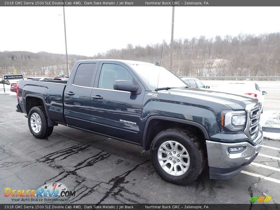 2018 GMC Sierra 1500 SLE Double Cab 4WD Dark Slate Metallic / Jet Black Photo #4