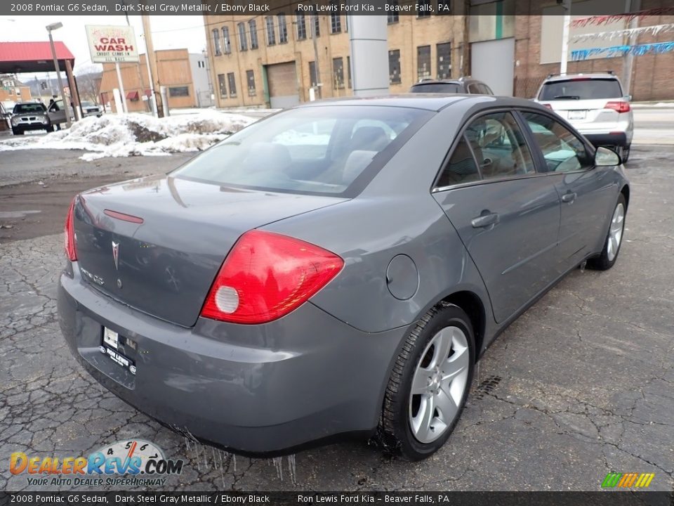 2008 Pontiac G6 Sedan Dark Steel Gray Metallic / Ebony Black Photo #2