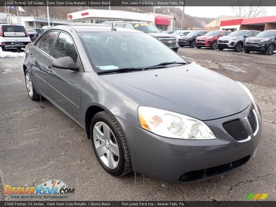 2008 Pontiac G6 Sedan Dark Steel Gray Metallic / Ebony Black Photo #3