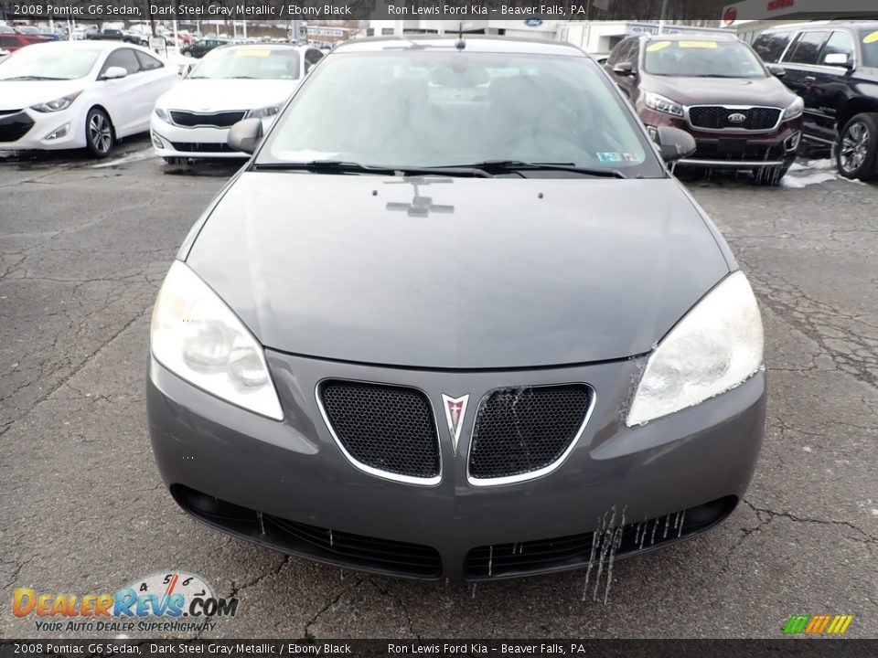 2008 Pontiac G6 Sedan Dark Steel Gray Metallic / Ebony Black Photo #4