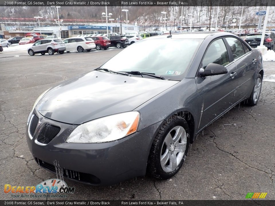 2008 Pontiac G6 Sedan Dark Steel Gray Metallic / Ebony Black Photo #5