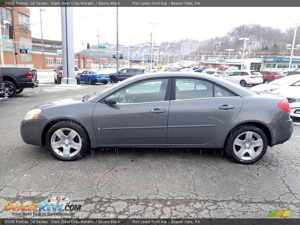 2008 Pontiac G6 Sedan Dark Steel Gray Metallic / Ebony Black Photo #6