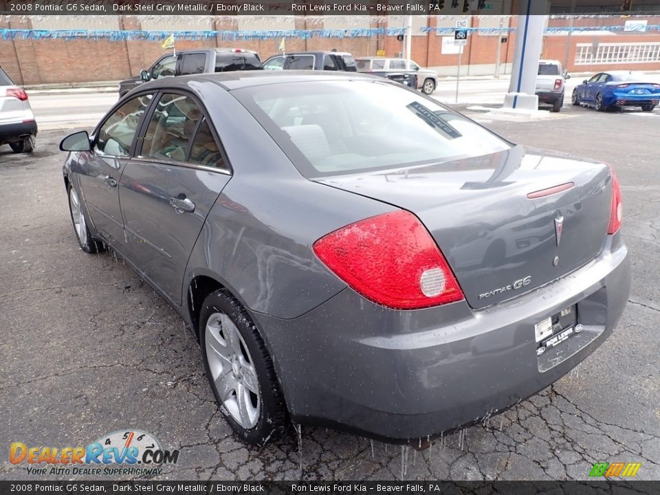 2008 Pontiac G6 Sedan Dark Steel Gray Metallic / Ebony Black Photo #7