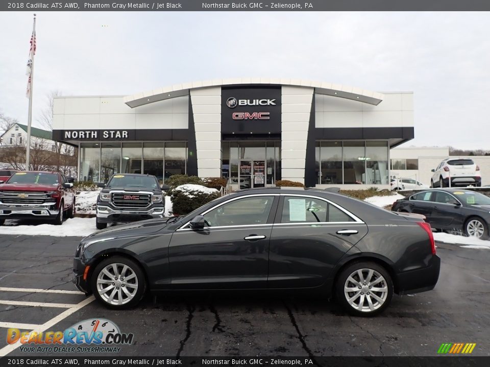 2018 Cadillac ATS AWD Phantom Gray Metallic / Jet Black Photo #1