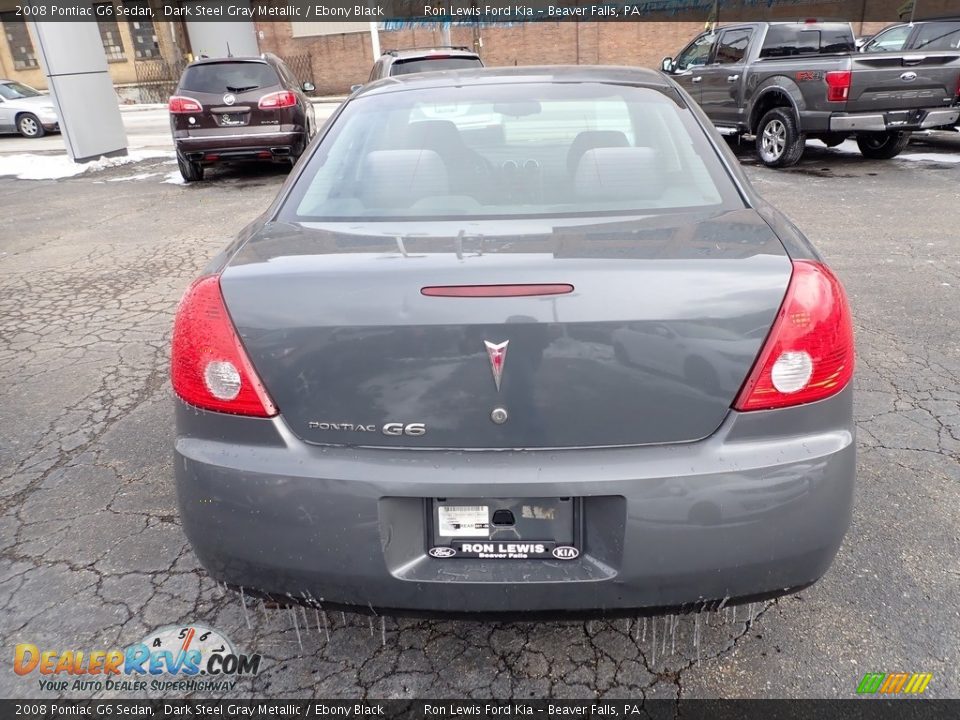 2008 Pontiac G6 Sedan Dark Steel Gray Metallic / Ebony Black Photo #8