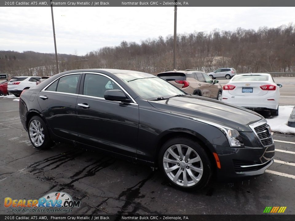 2018 Cadillac ATS AWD Phantom Gray Metallic / Jet Black Photo #4