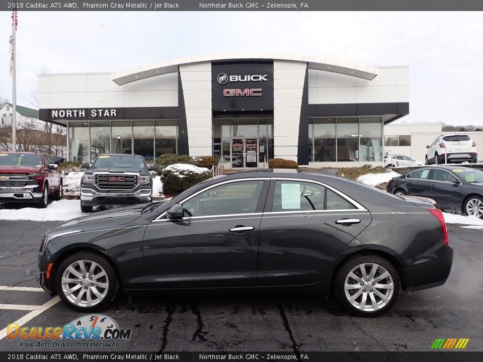 2018 Cadillac ATS AWD Phantom Gray Metallic / Jet Black Photo #13