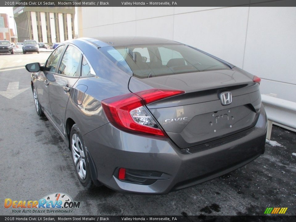 2018 Honda Civic LX Sedan Modern Steel Metallic / Black Photo #3