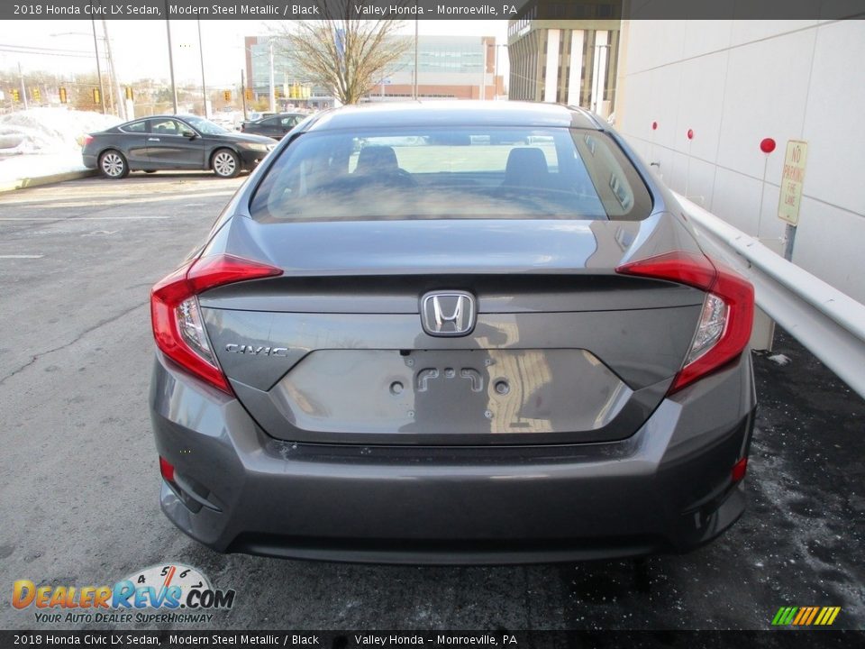 2018 Honda Civic LX Sedan Modern Steel Metallic / Black Photo #4