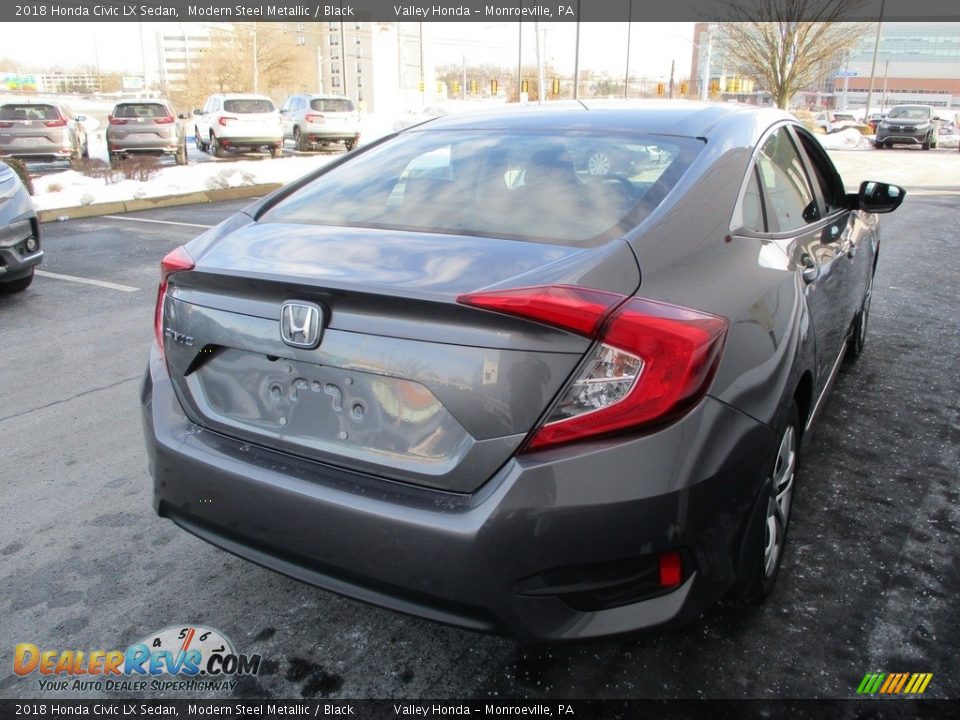 2018 Honda Civic LX Sedan Modern Steel Metallic / Black Photo #5