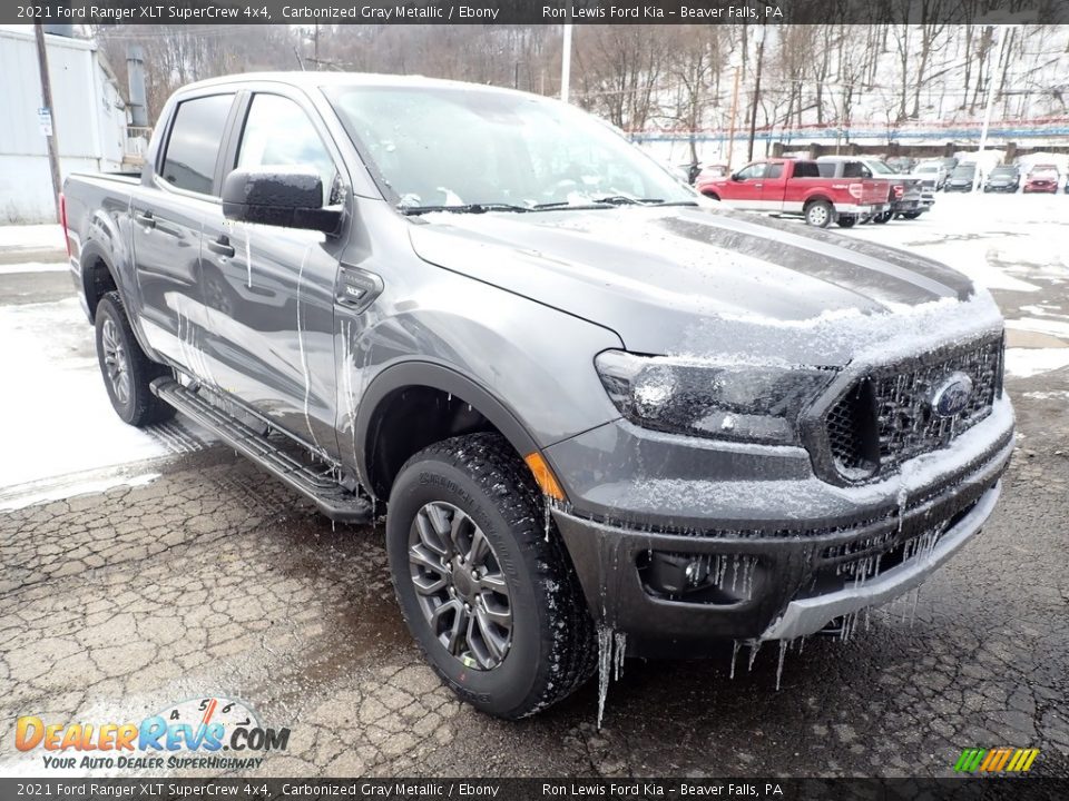 2021 Ford Ranger XLT SuperCrew 4x4 Carbonized Gray Metallic / Ebony Photo #3