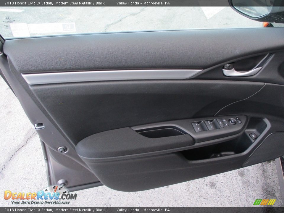 2018 Honda Civic LX Sedan Modern Steel Metallic / Black Photo #10