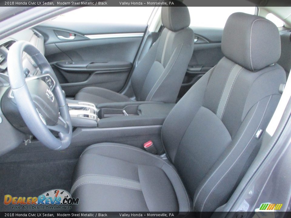 2018 Honda Civic LX Sedan Modern Steel Metallic / Black Photo #11