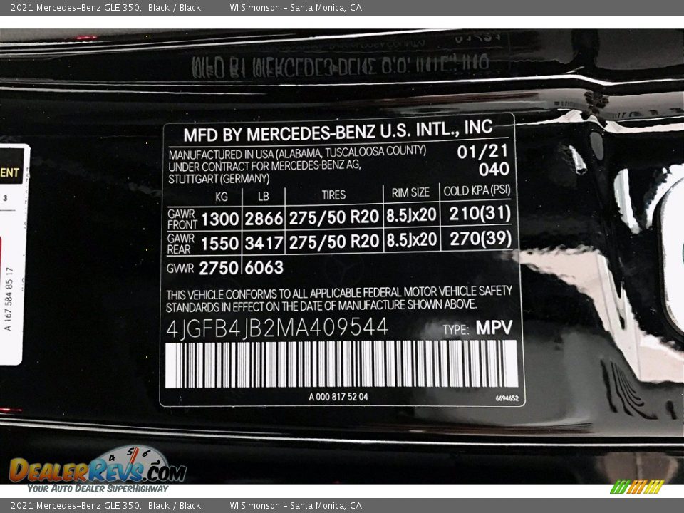 2021 Mercedes-Benz GLE 350 Black / Black Photo #10