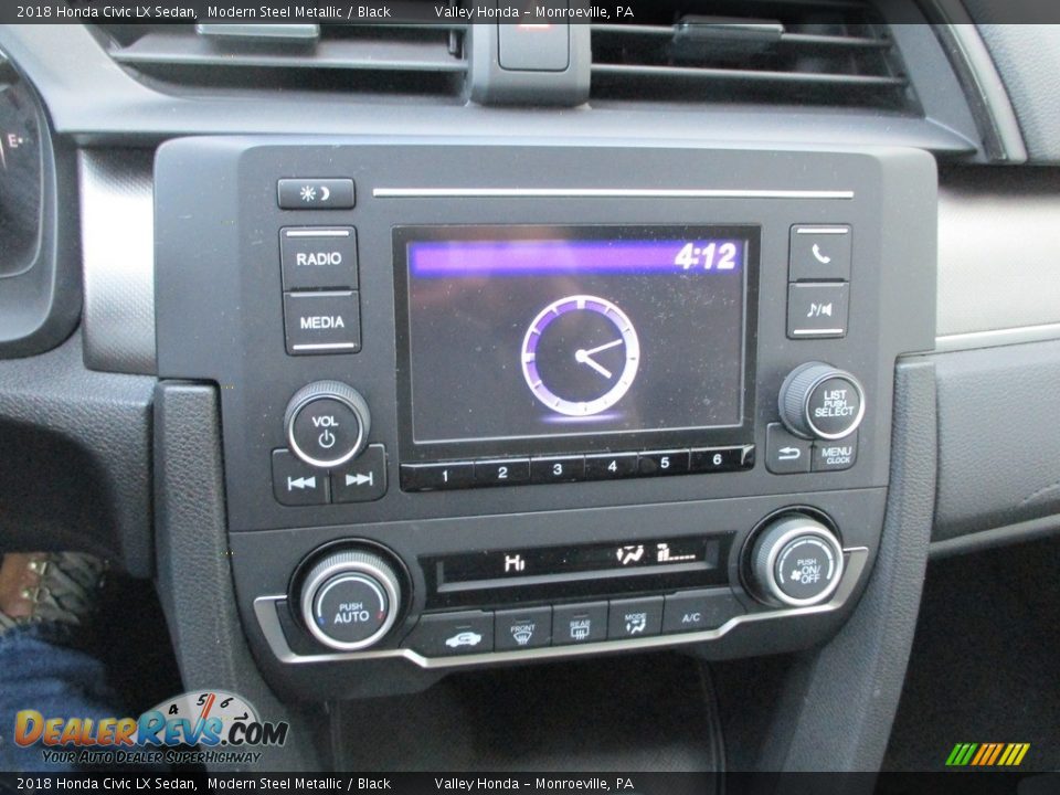 2018 Honda Civic LX Sedan Modern Steel Metallic / Black Photo #14