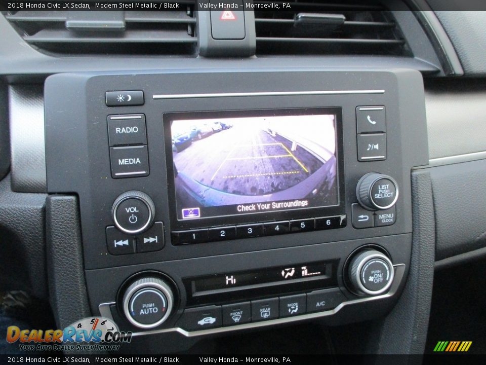 2018 Honda Civic LX Sedan Modern Steel Metallic / Black Photo #15